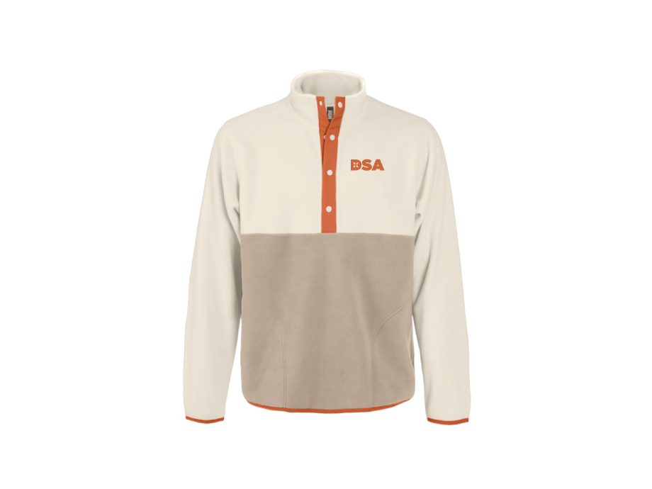 Laine polaire unisexe - XS / Terracotta/Ivoire - Broderie ML