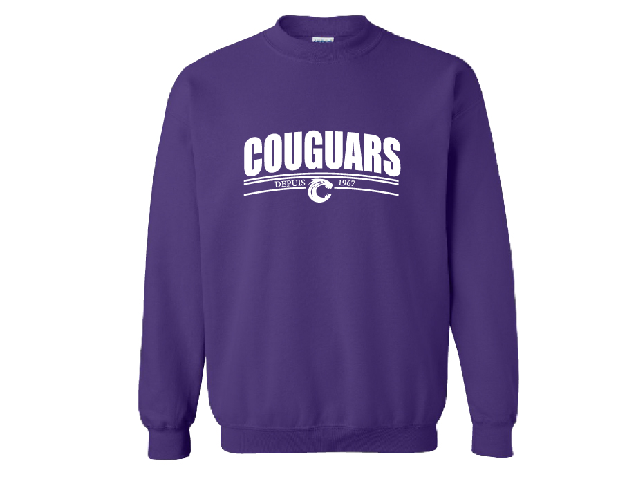Crewneck unisexe - Mauve / S - Broderie ML