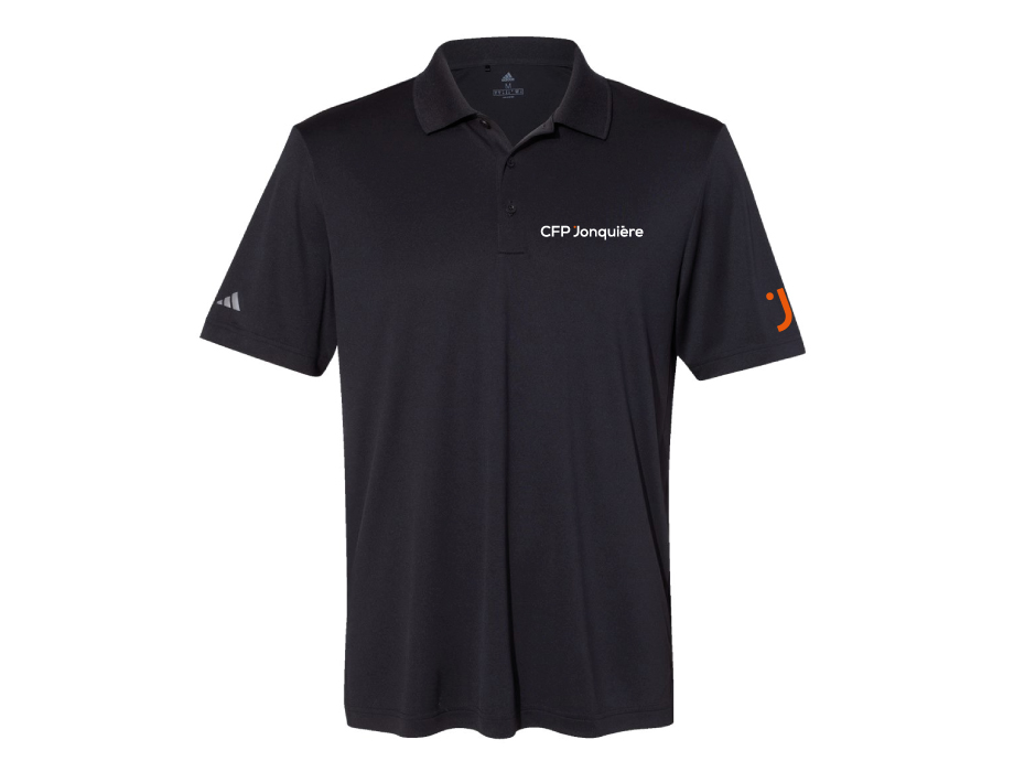 Polo homme ADIDAS - S / Noir - Broderie ML
