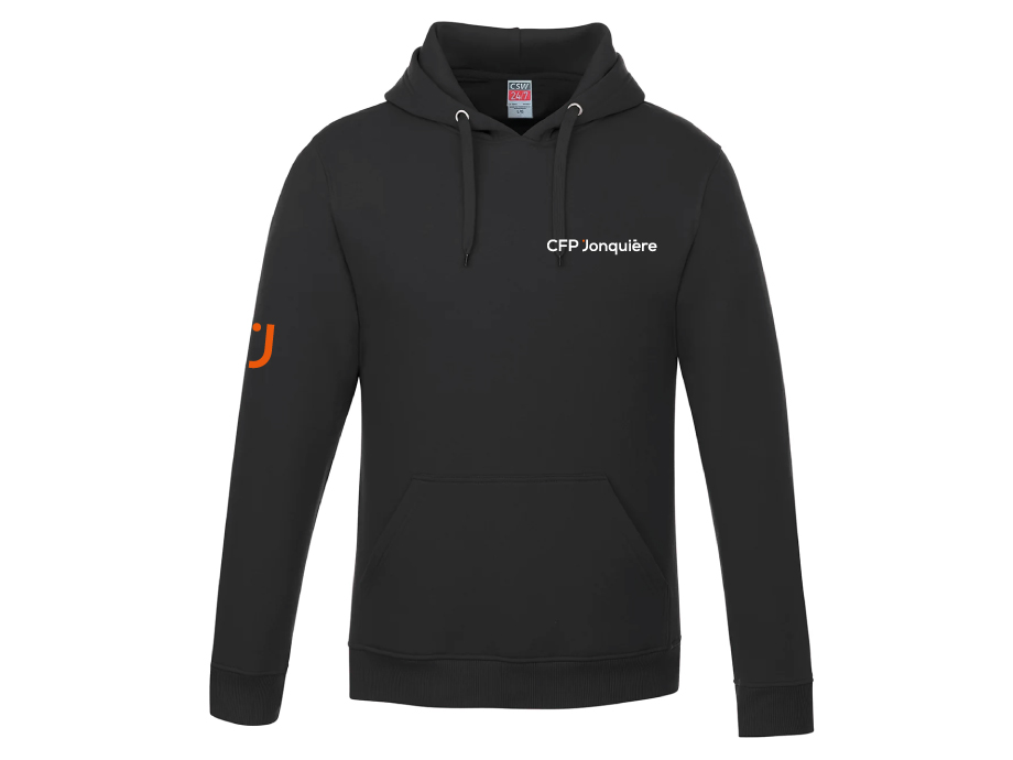 Kangourou coton unisexe - XS / Noir - Broderie ML