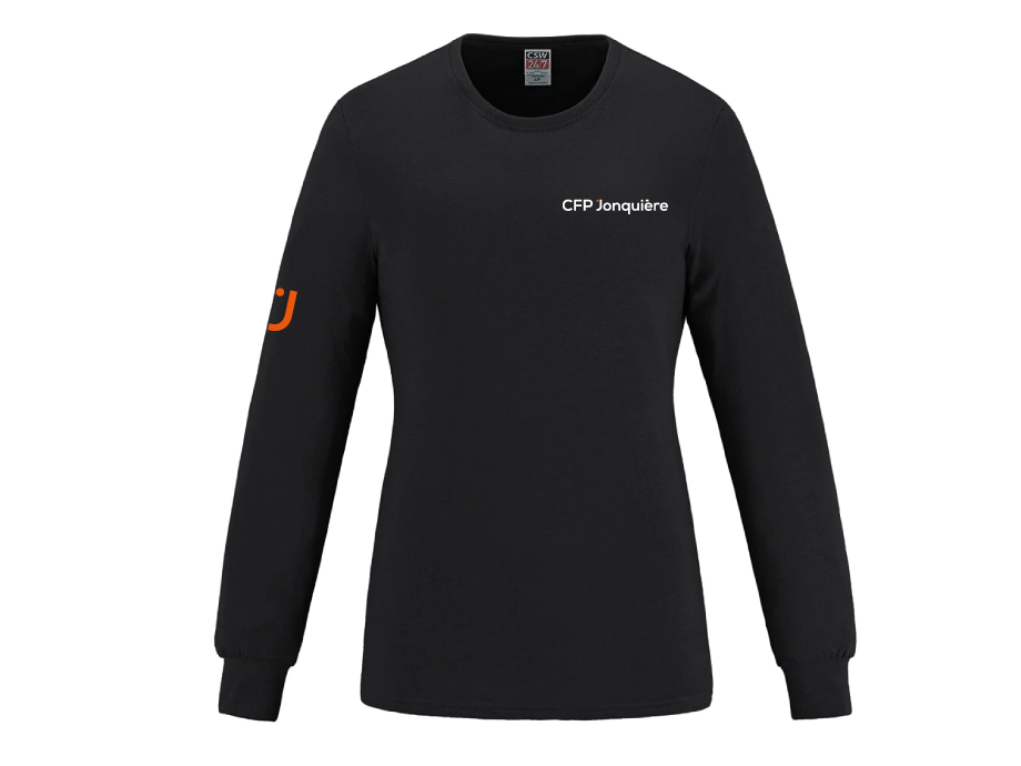 Manches longues femme - S / Noir - Broderie ML