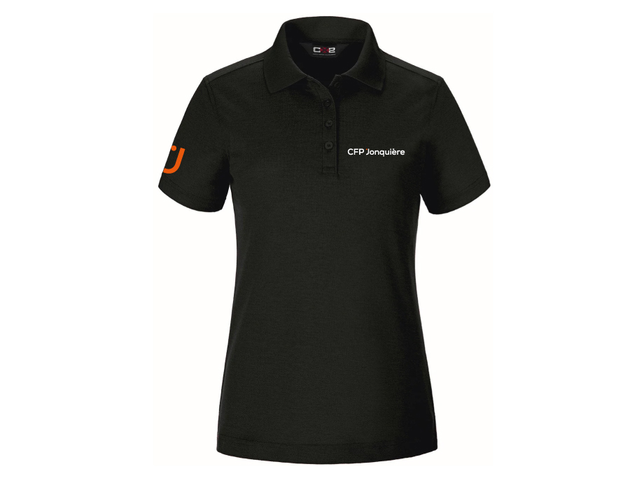 Polo dryfit femme - XS / Noir - Broderie ML