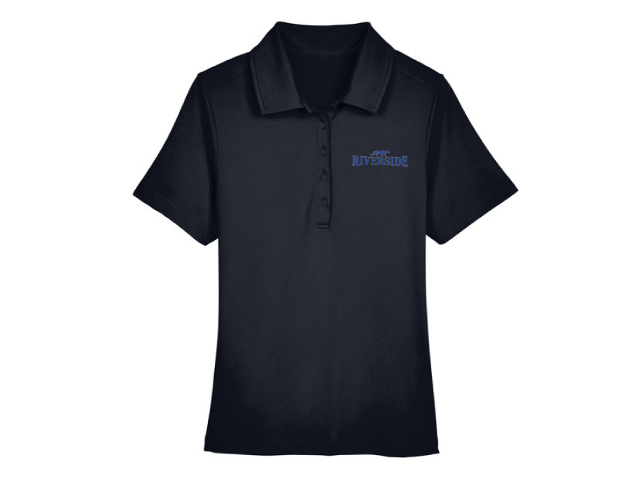 Polo Femme «RIVERSIDE» - X-Small / Noir - Broderie ML