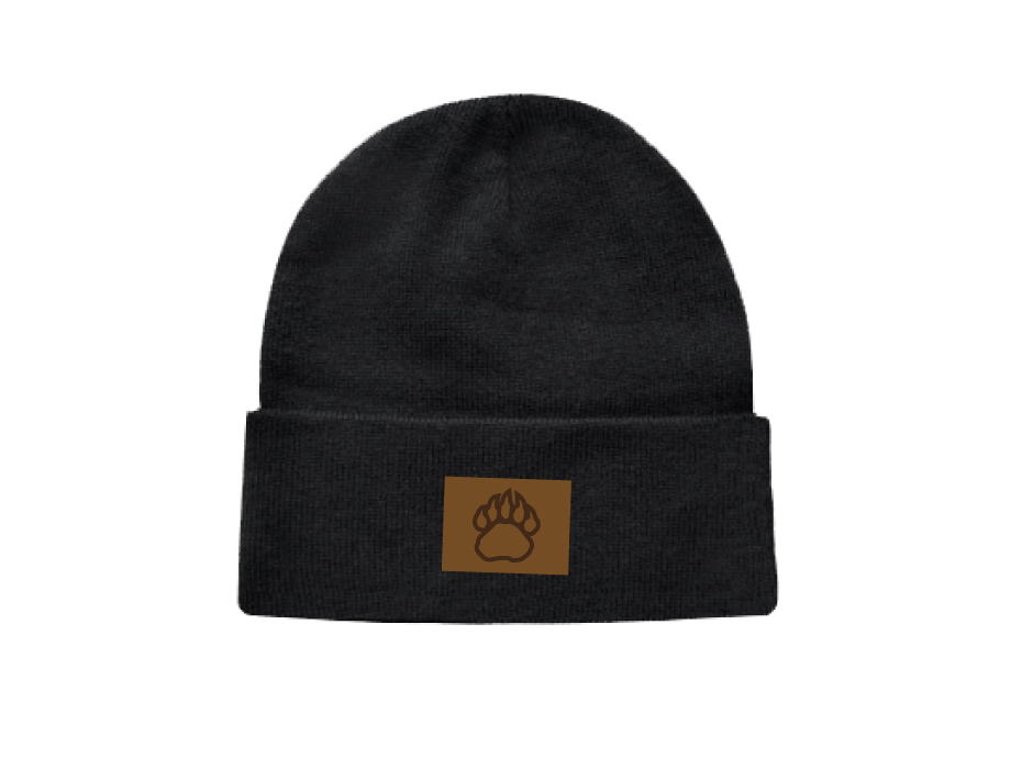 Tuque avec Rebord «GRIZZLIS» - Noir - Broderie ML