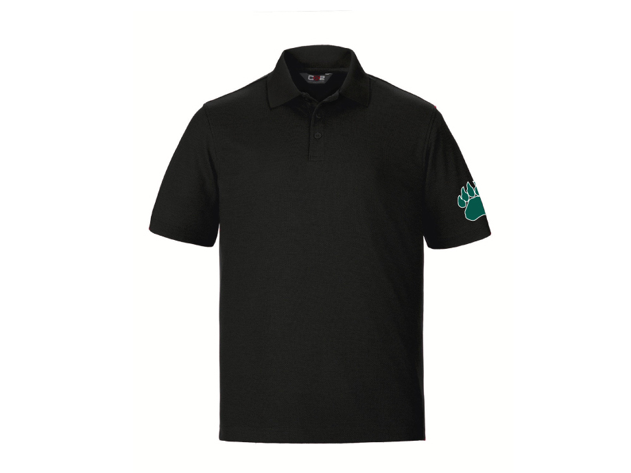 Polo Homme «GRIZZLIS» - Small / Noir - Broderie ML