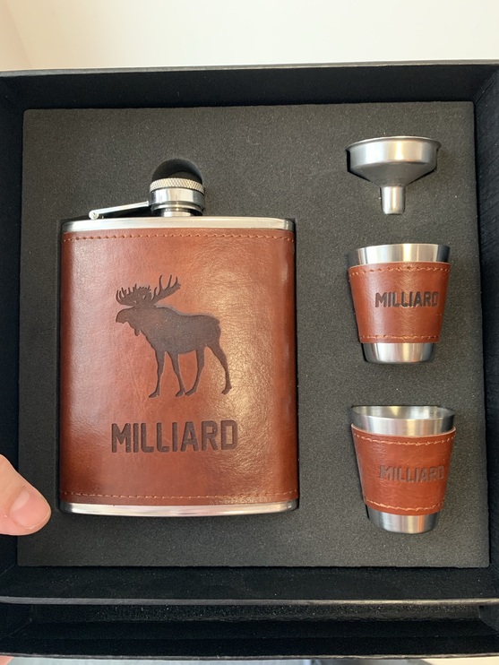 Flasque et verre à shooter «cadeau de noël» - Broderie ML