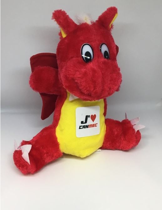 Peluche dragon «Canmec» - Broderie ML