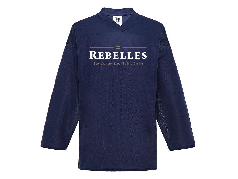 Chandail de hockey adulte «Rebelles» - Adulte gardien / Marine - Broderie ML