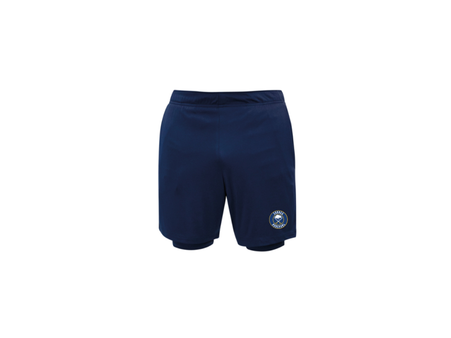 Short de compression junior - XS / Marine - Broderie ML