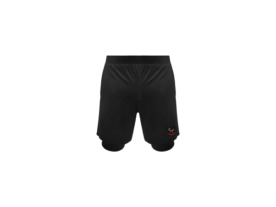 Short de compression unisexe - S / Noir - Broderie ML