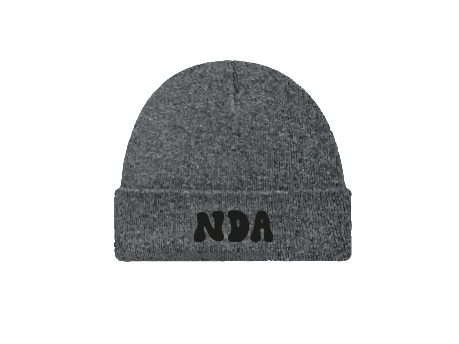 Tuque unisexe «NDA» - Gris - Broderie ML