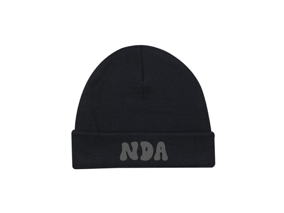 Tuque junior «NDA» - Noir - Broderie ML