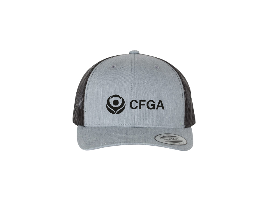 Casquette avec filet unisexe - Gris cendré / Noir - Broderie ML
