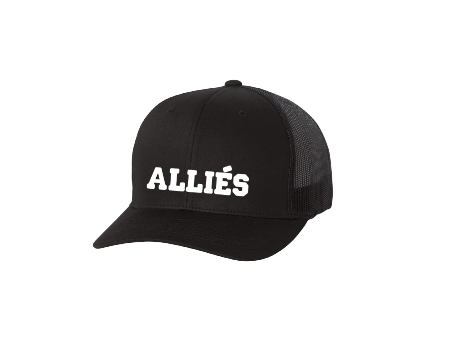 Casquettes adulte «Alliés» - Noir/Noir - Broderie ML