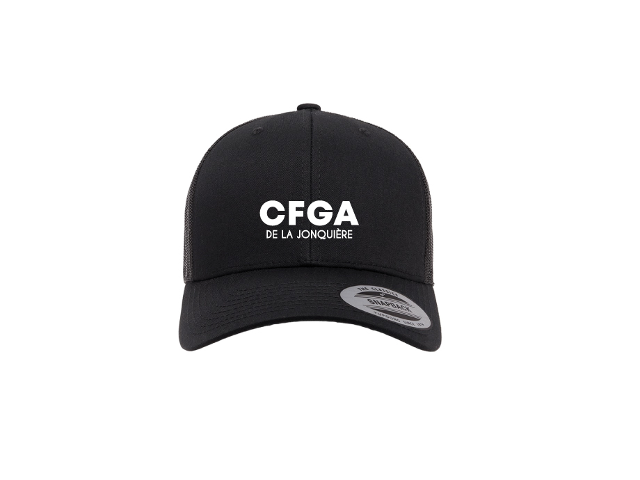 Casquette unisexe «CFGA» - Noir/Noir - Broderie ML