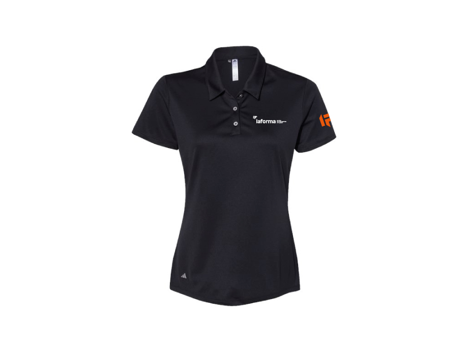 Polo adidas femme «LAFORMA» - XS / Noir - Broderie ML