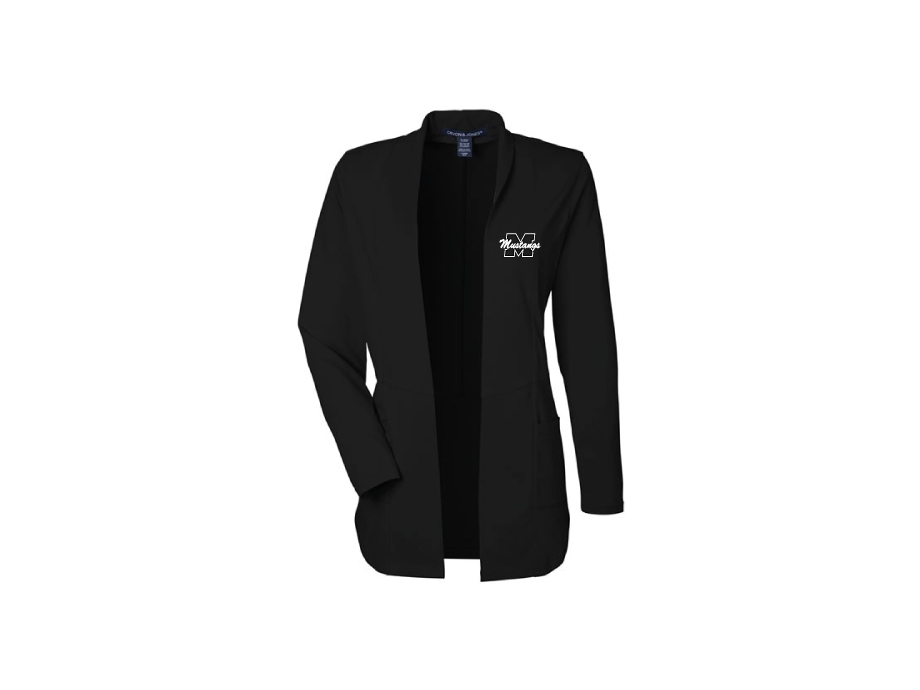 Cardigan femme - XS / Noir - Broderie ML