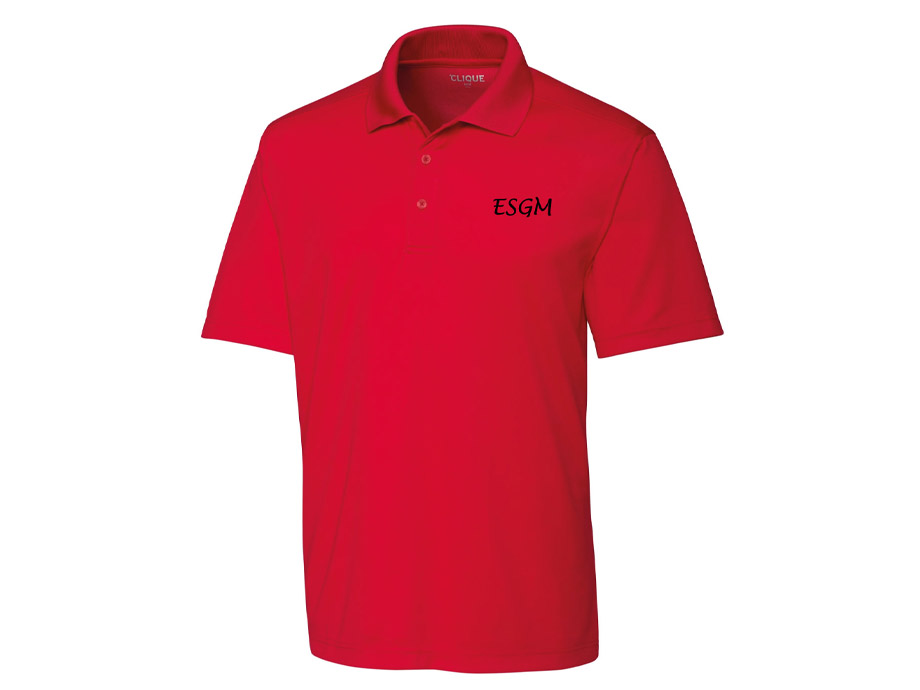 Polo Junior ESGM -  liquidation - L / Rouge - Broderie ML