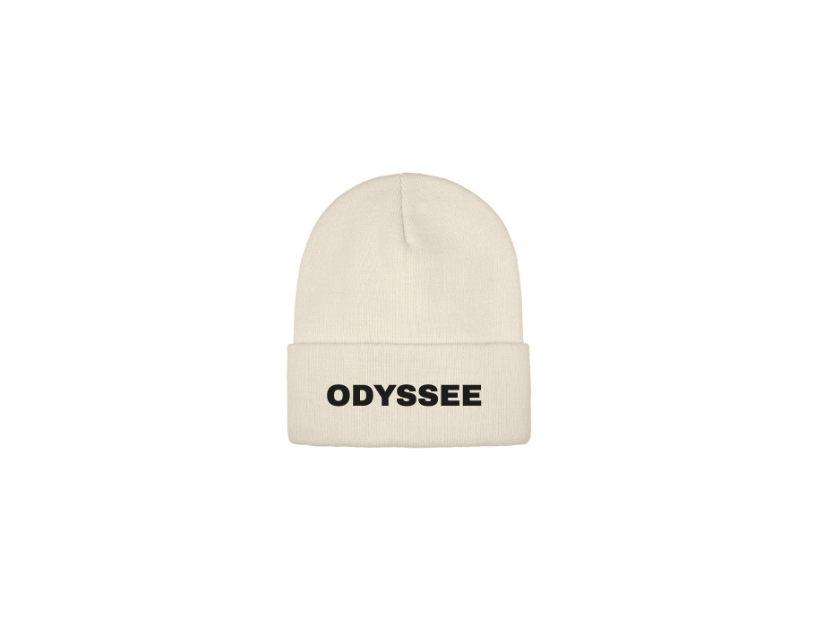 Tuque à revers unisexe - Ivoire - Broderie ML