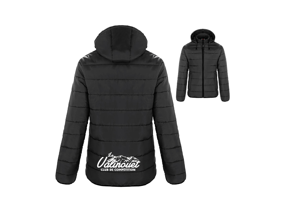 Veste matelassée junior «CSVALI» - XS / Noir - Broderie ML