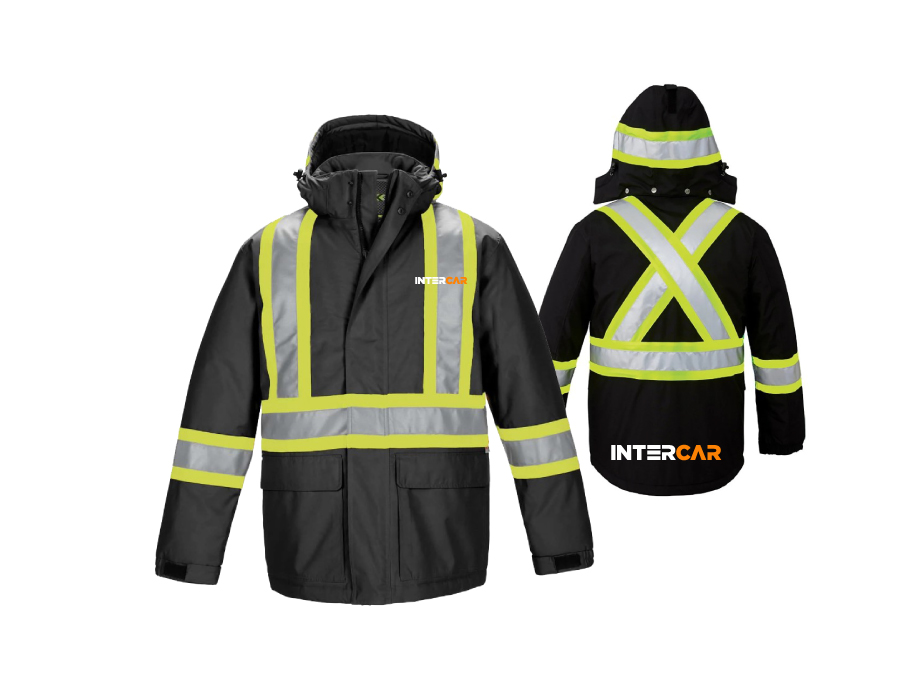 Veste hiver avec bandes homme - S / Marine - Broderie ML