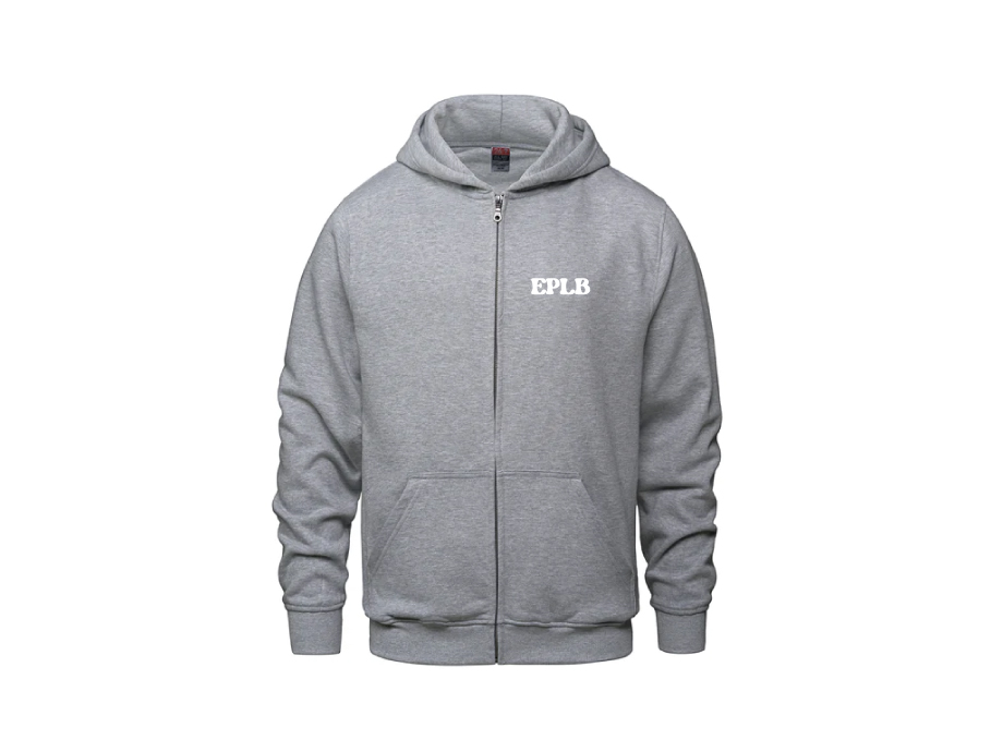 Zip kangourou adulte EPLB - LIQUIDATION - Copie de S / Gris sport - Broderie ML
