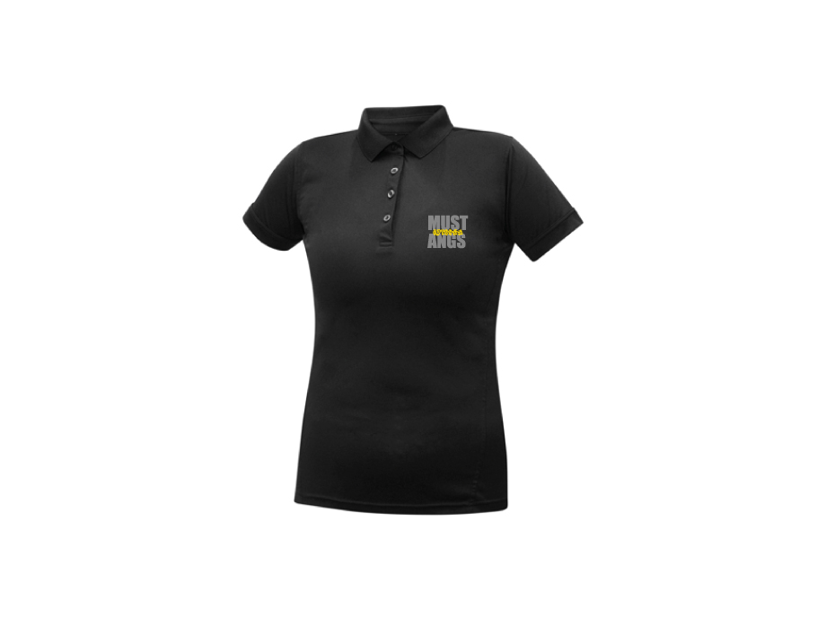 Polo femme - XS / Noir - Broderie ML