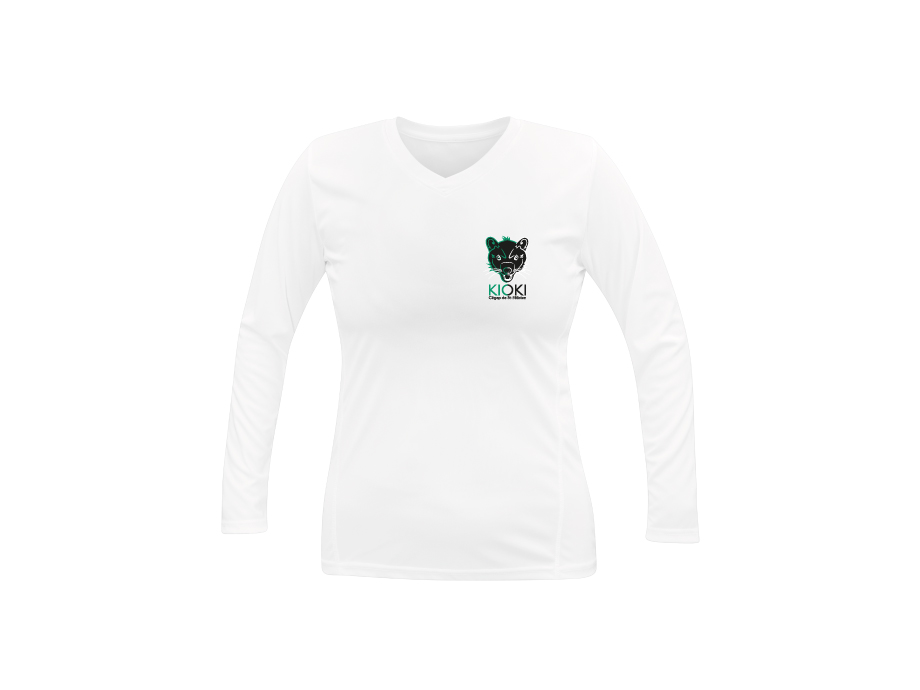 Manches longues dryfit femme - XS / Blanc - Broderie ML