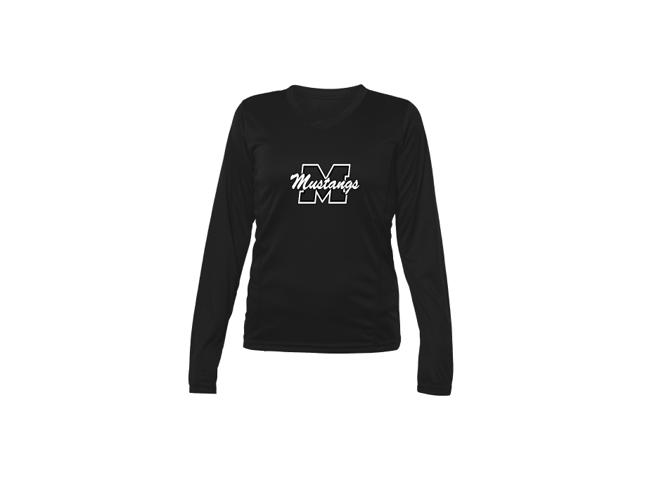 Manches longues dryfit femme - XS / Noir - Broderie ML