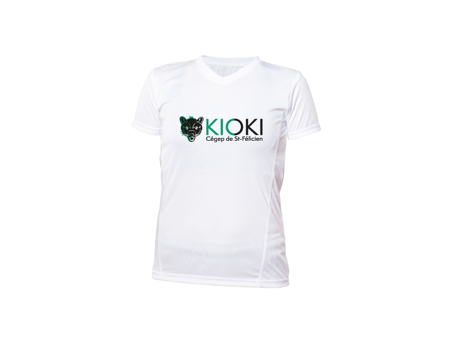 T-shirt femme dryfit - XS / Blanc - Broderie ML