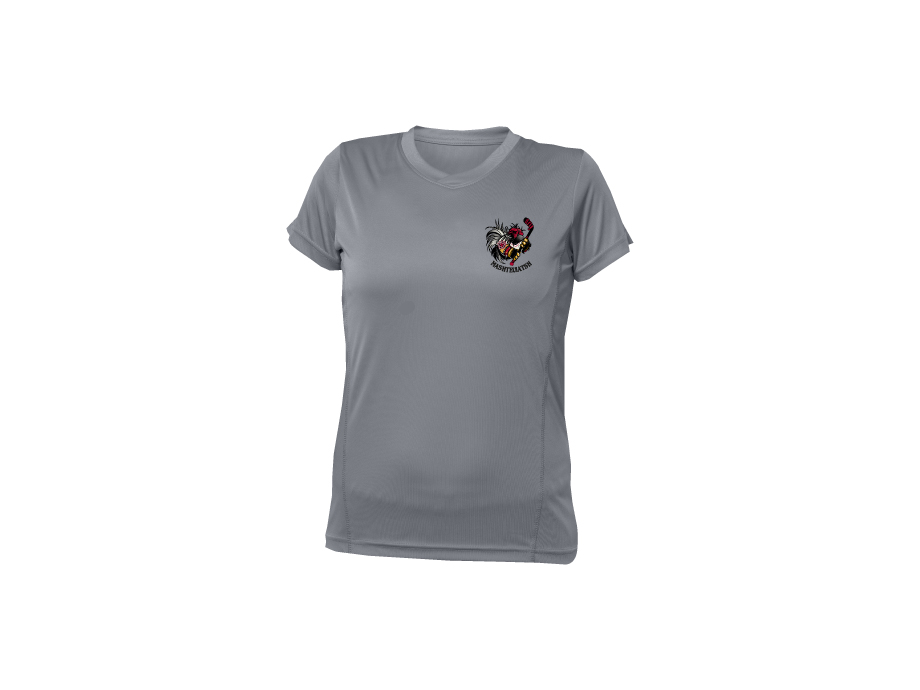 T-shirt dryfit femme - XS / Gris ardesia - Broderie ML