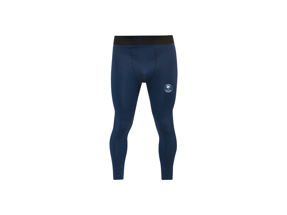 Pantalon de compression unisexe - S / Marine - Broderie ML