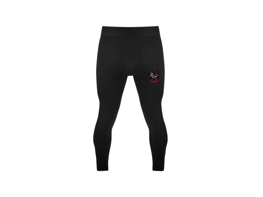 Pantalon de compression junior - XS / Noir - Broderie ML