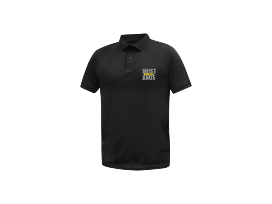 Polo homme - XS / Noir - Broderie ML