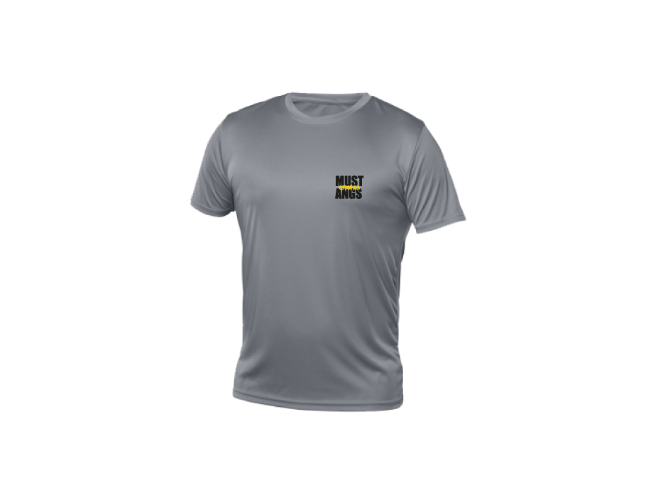 T-shirt polyester homme - XS / Gris ardesia - Broderie ML