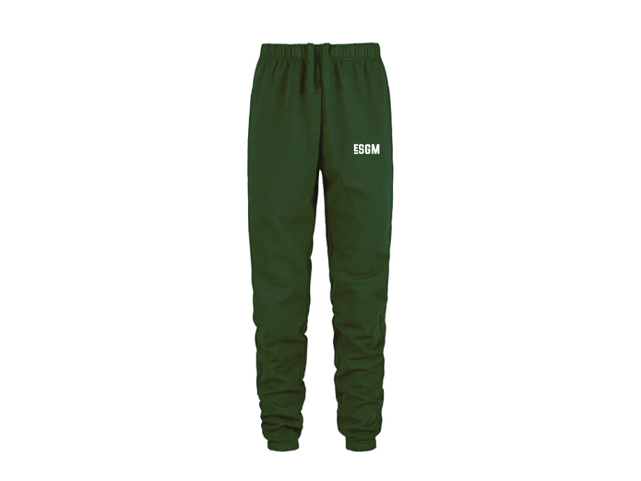 Pantalon jogging junior ESGM - LIQUIDATION - Copie de XS / Vert forêt  - Broderie ML
