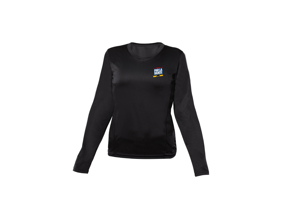 Manches longues dryfit femme «Podcast par la bande» - XS / Noir - Broderie ML