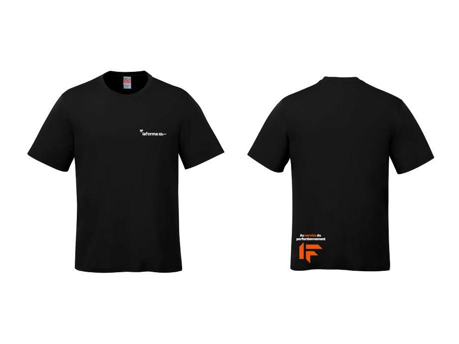 T-shirt homme «LAFORMA» - S / Noir - Broderie ML