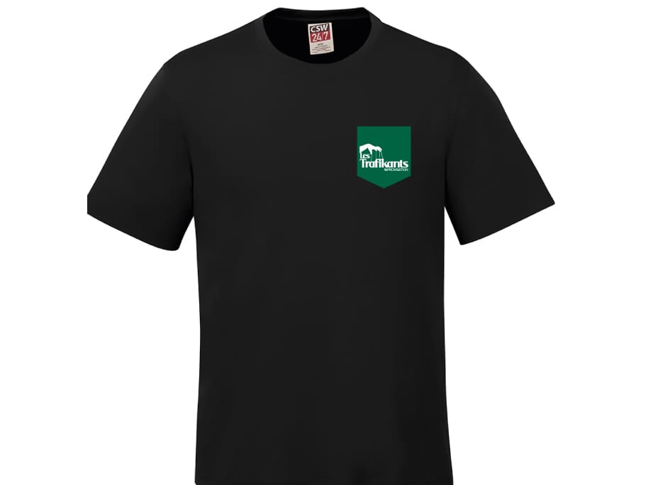 Tshirt poche trafikant junior - XS / Noir - Broderie ML