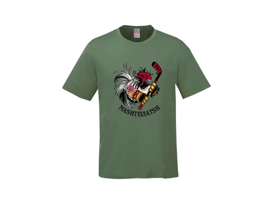 T-shirt coton homme - S / Vert militaire - Broderie ML