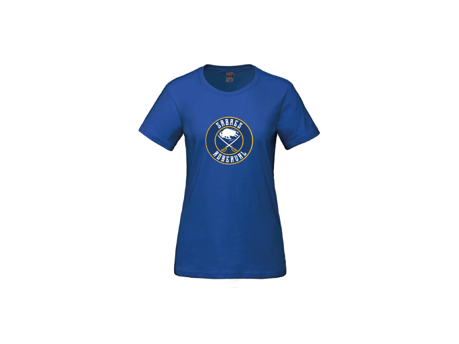 T-shirt coton femme - XS / Bleu royal - Broderie ML