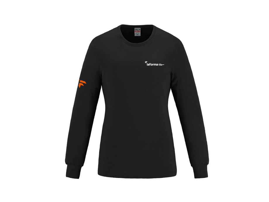 Manches longues femme «LAFORMA» - XS / Noir - Broderie ML