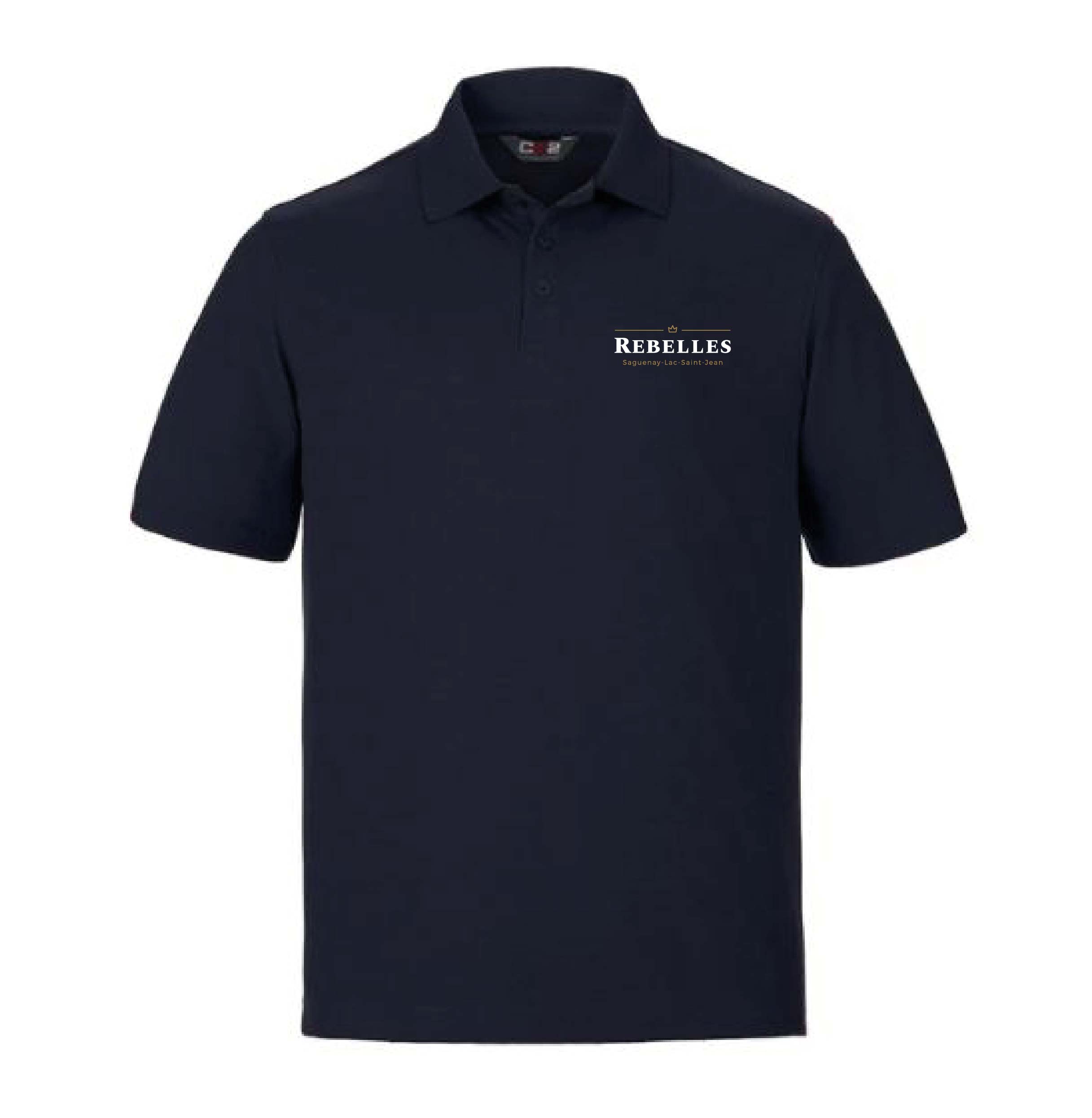 Polo homme «Rebelles» - S / Marine - Broderie ML