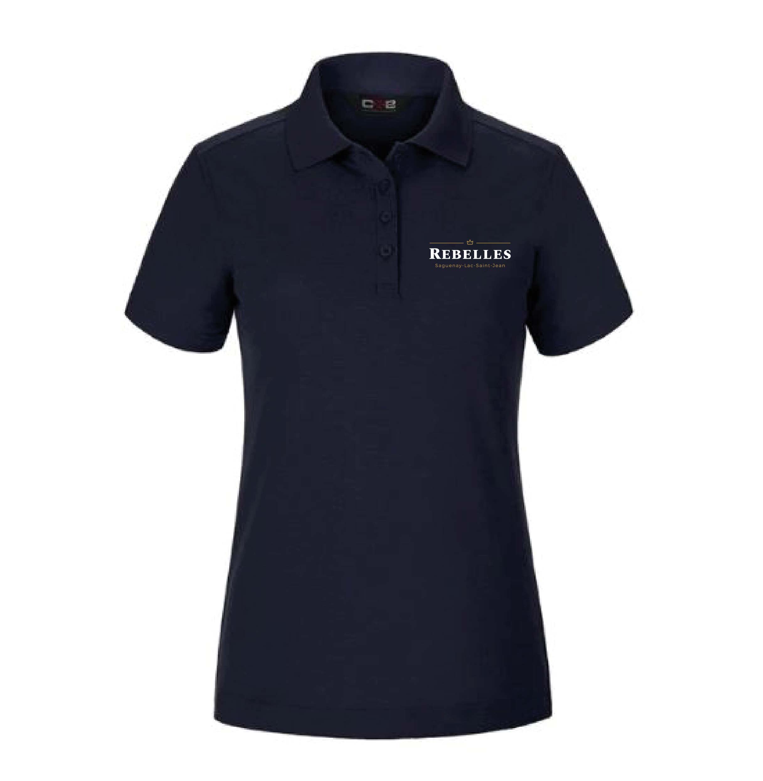 Polo femme «Rebelles» - XS / Marine - Broderie ML