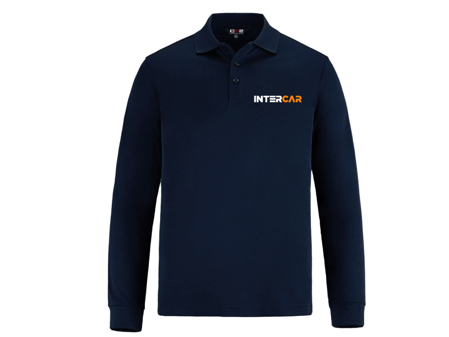 Polo manches longues homme - S / Marine - Broderie ML