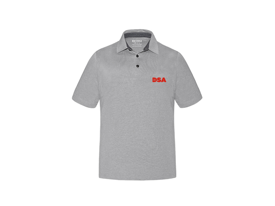 Polo éco-responsable homme - S / Gris sport - Broderie ML