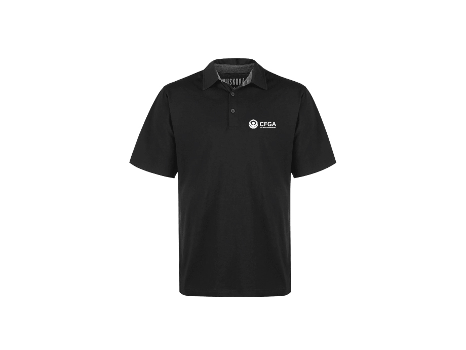 Polo éco-responsable homme - S / Noir - Broderie ML