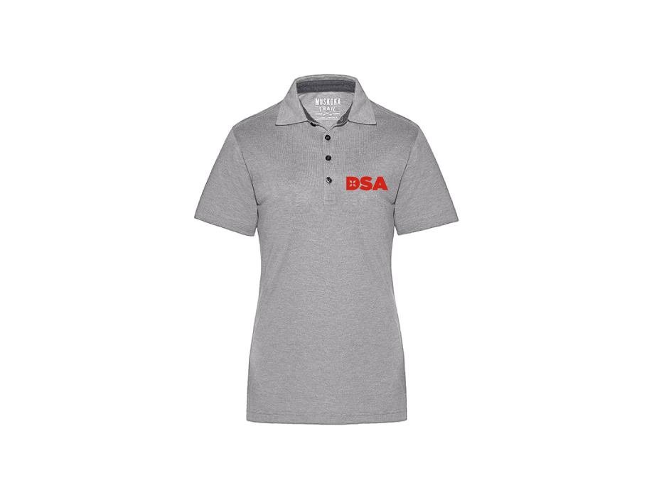 Polo éco-responsable femme - XS  / Gris sport - Broderie ML