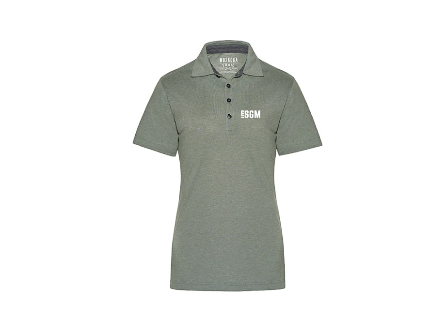 Polo femme éco-responsable ESGM - LIQUIDATION - Copie de S / Vert - Broderie ML