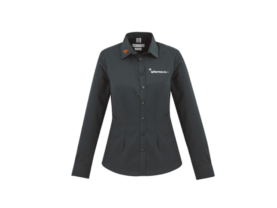 Chemise manches longues femme «LAFORMA» - 2  ans / Gris - Broderie ML